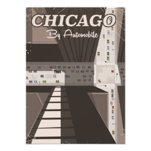 Chicago City travel poster