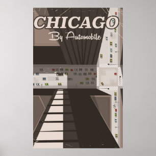 Chicago City travel poster