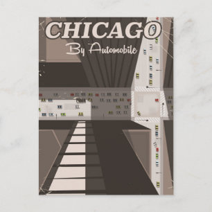 Chicago City travel poster Postcard
