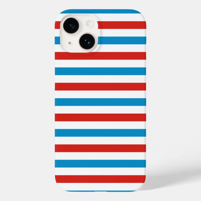 chicago city USA america flag stripes pattern blue Case-Mate iPhone Case (Back)