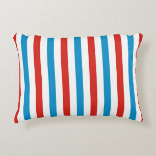 chicago city USA america flag stripes pattern blue Decorative Cushion