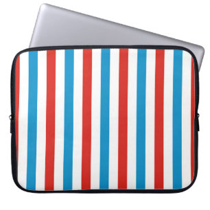 chicago city USA america flag stripes pattern blue Laptop Sleeve