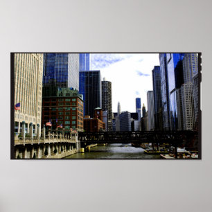 Chicago Cityscape 1 Poster