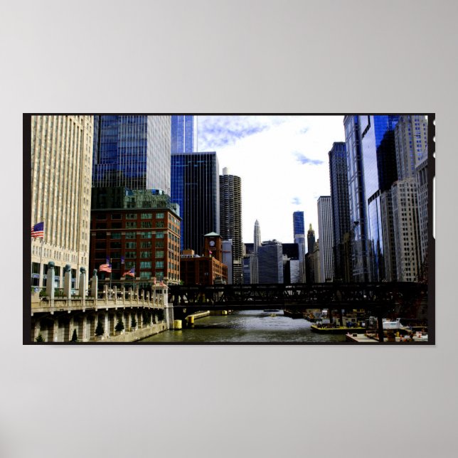 Chicago Cityscape 1 Poster (Front)