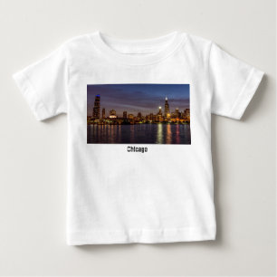 Chicago Cityscape Night Baby T-Shirt