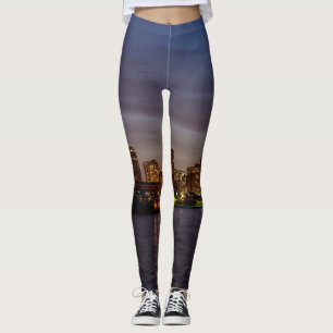 Chicago Cityscape Night New Leggings