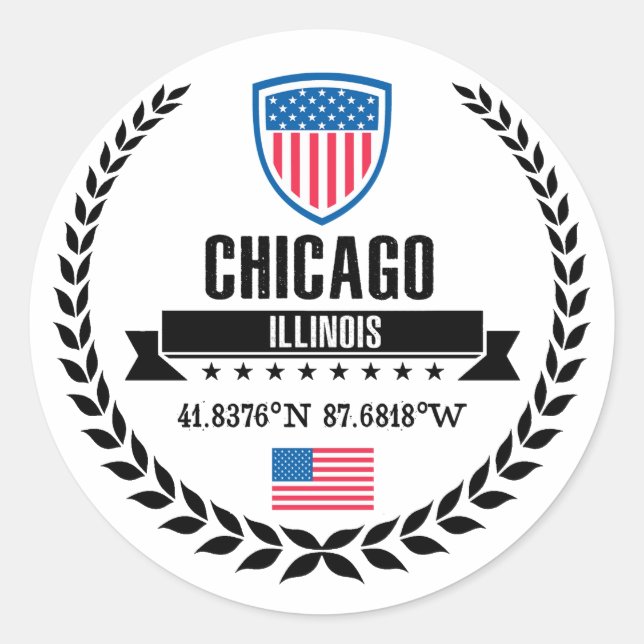 Chicago Classic Round Sticker (Front)