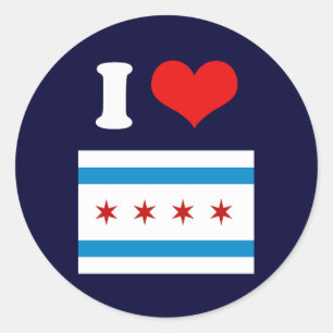 CHICAGO CLASSIC ROUND STICKER