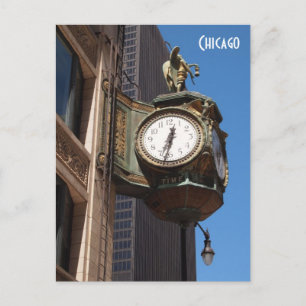 Chicago Clock Postcard