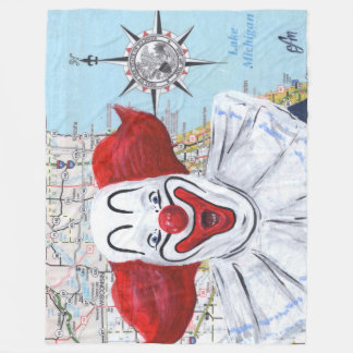Chicago Clown Fleece Blanket