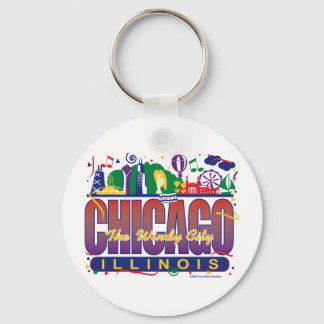 Chicago-Confetti Key Ring