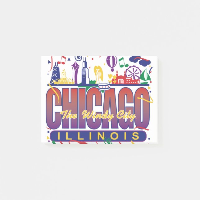 Chicago Confetti Post-it Notes (Front)