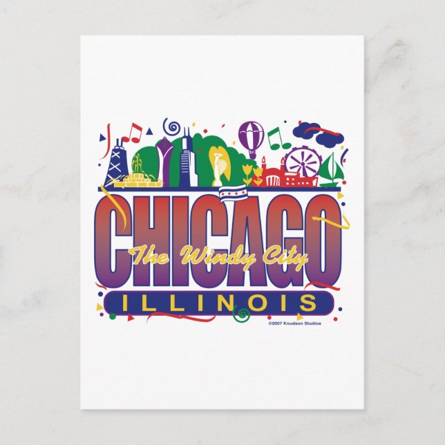 Chicago-Confetti Postcard (Front)