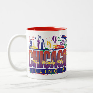Chicago Confetti Two-Tone Coffee Mug