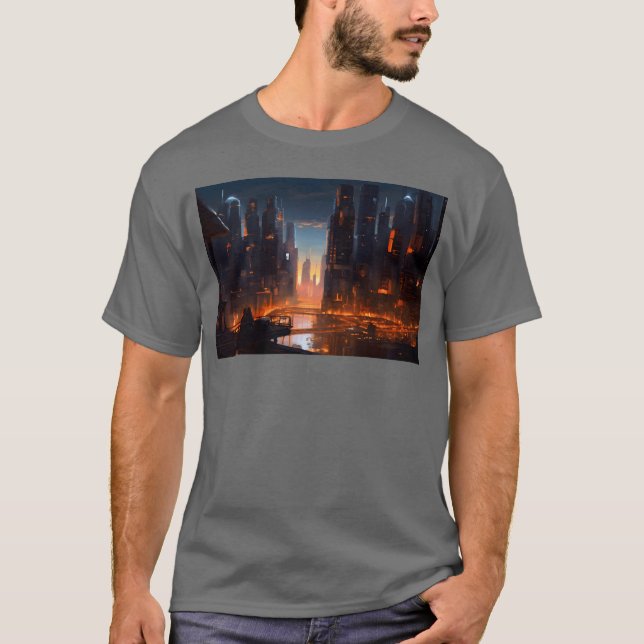 Chicago Cyber Punk gift T-Shirt (Front)