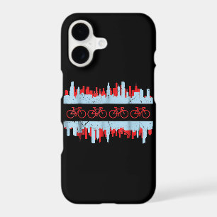 Chicago Cyclist Flag Skyline Cycling Bicycle Gift