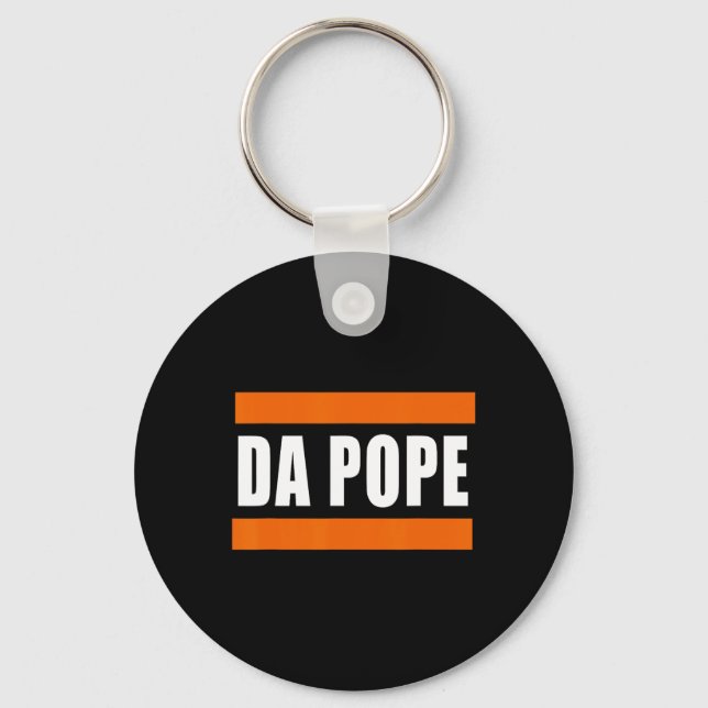 Chicago Da Pope Funny Humour  Key Ring (Front)