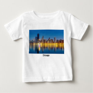 Chicago Dawn Cityscape Baby T-Shirt