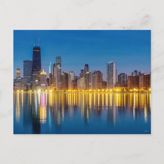Chicago Dawn Cityscape Postcard (Front)