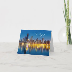 Chicago Dawn Cityscape Thank You Card