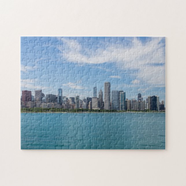 Chicago Day Cityscape Jigsaw Puzzle (Horizontal)
