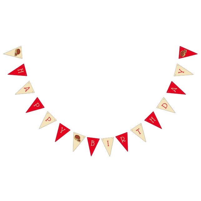 Chicago Deep Dish Pizza Party Happy Birthday Bunting (All)