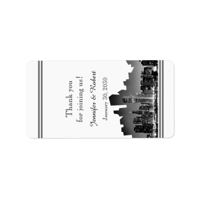 Chicago Destination Wedding Lip Balm Label (Front)