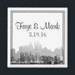 Chicago Destination Wedding Magnet<br><div class="desc">This modern wedding invitation set, called Chicago Destination Wedding has a bright white background. There is a double border in black and at the bottom an illustration of the Chicago skyline. This set has invitations, save the date cards, response cards, thank you cards, table number tent cards, envelope seals, wine...</div>