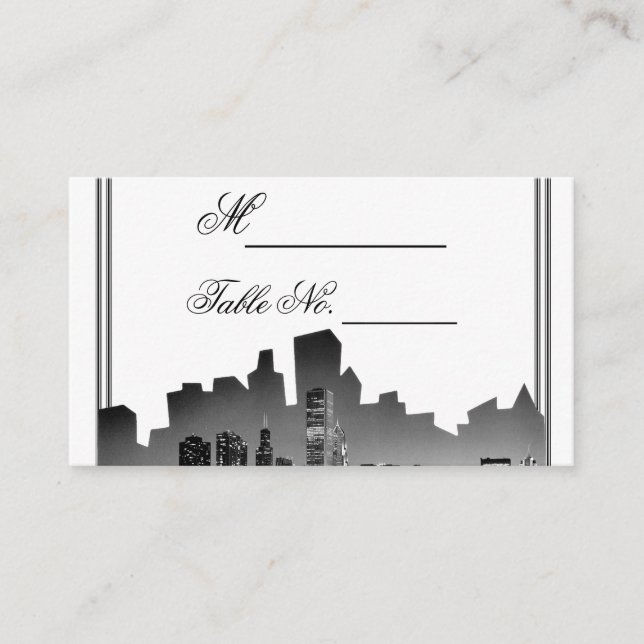 Chicago Destination Wedding Place Card (Front)