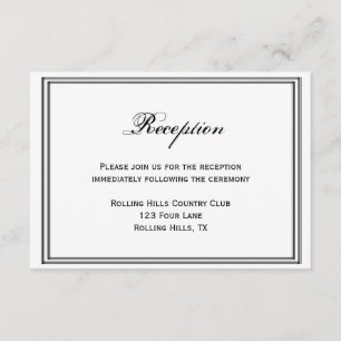 Chicago Destination Wedding Reception Enclosure Card
