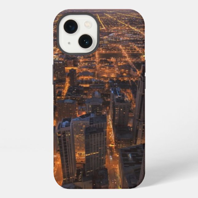 Chicago downtown at sunset iPhone case (Back)