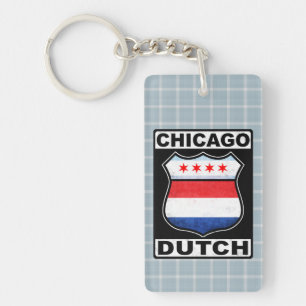 Chicago Dutch American Shield Keyring