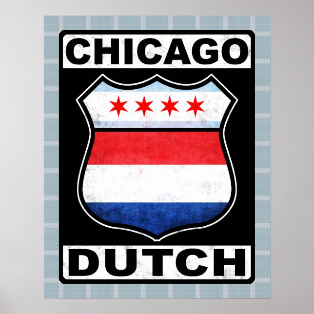 Chicago Dutch American Shield Poster Print (Front)