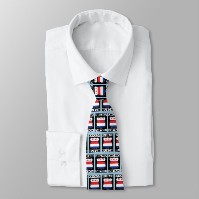 Chicago Dutch American Shield Tie (Tied)