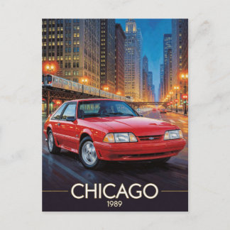 Chicago Eighties Street Performance 1989 Illinois Postcard