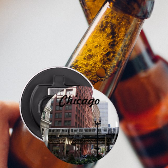 Chicago Elevated Loop Train Bottle Opener (In Situ Beer Bottle)