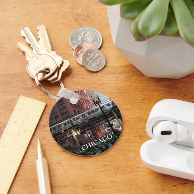 Chicago Elevated Loop Train Key Ring (Desk)
