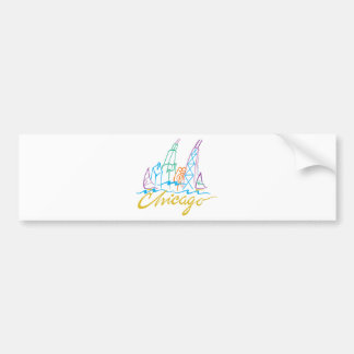 CHICAGO-EMB BUMPER STICKER
