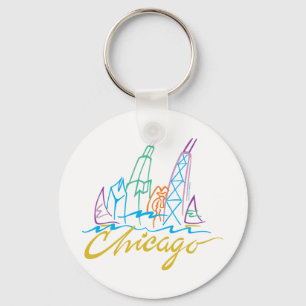 CHICAGO-EMB KEY RING