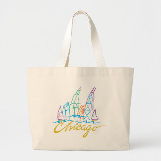 CHICAGO-EMB LARGE TOTE BAG