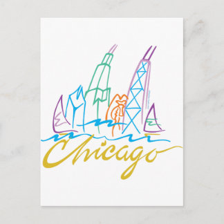 CHICAGO-EMB POSTCARD