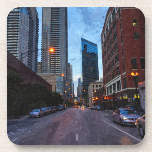 Chicago Evening Drive Coaster