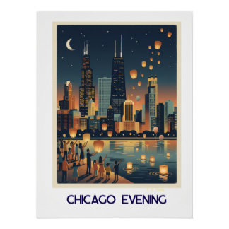 Chicago Evening Poster