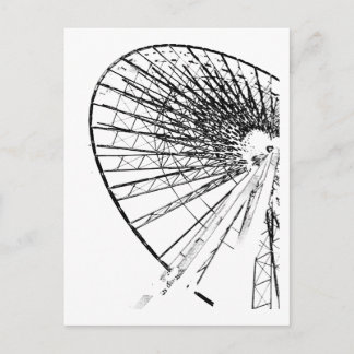 chicago ferris wheel postcard