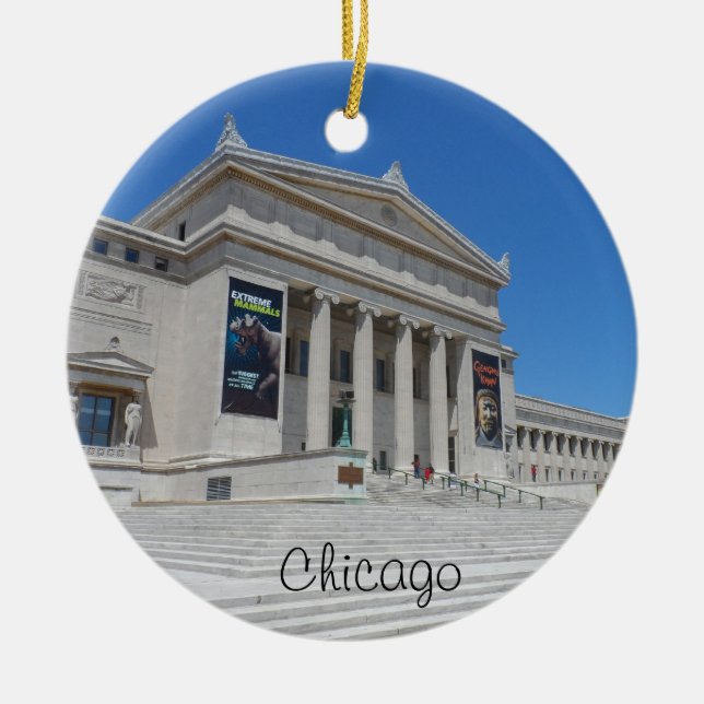 Chicago Field Museum Ceramic Tree Decoration (Front)
