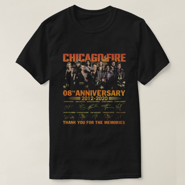Chicago Fire 8th Anniversary T-Shirt (Design Front)