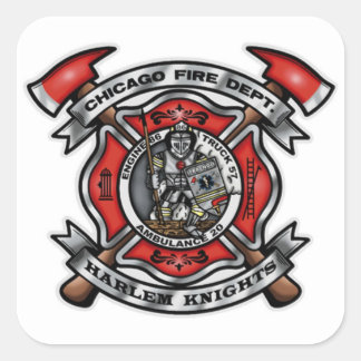 Chicago Fire Department/Harlem Knights E86 T57 A20 Square Sticker