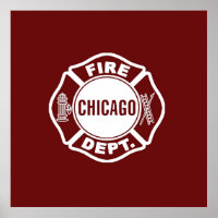 Chicago Fire Dept White Logo