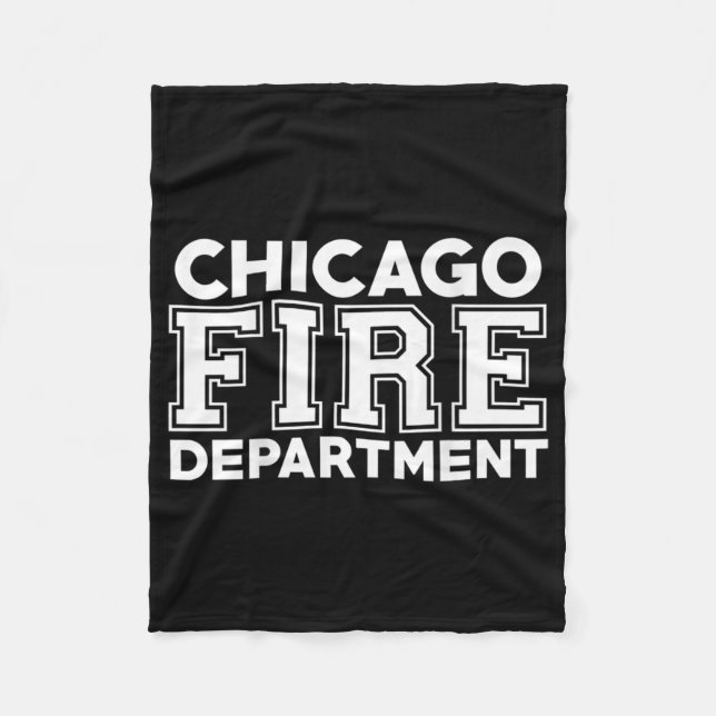 Chicago Fire Rescue Department Firefighter Fleece Blanket (Front)