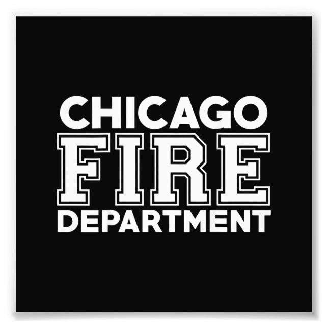 Chicago Fire Rescue Department Firefighter Photo Print (Front)